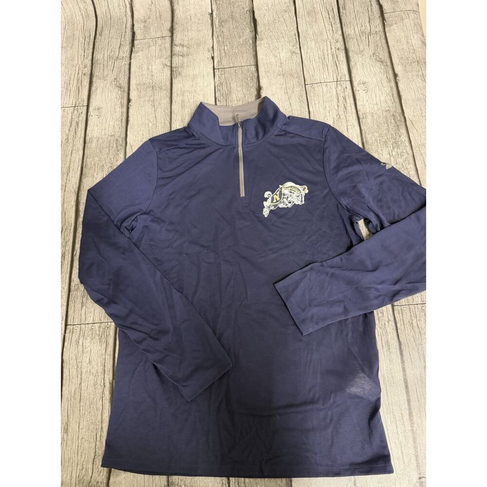 NWT Men’s Under Armour Navy Midshipmen 1/4 Zip Pullover Small LS Lightweight